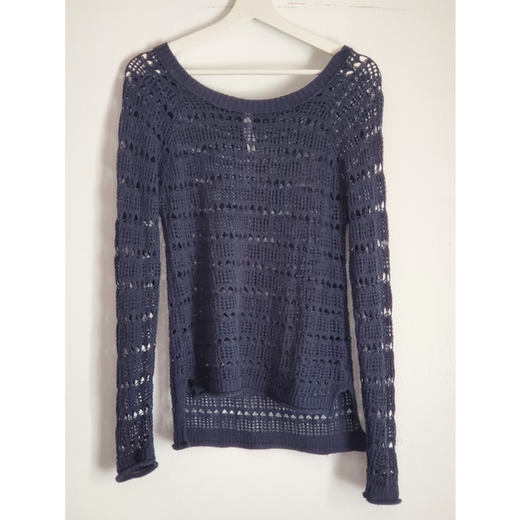 Knit sweater, Navy Blue, Size S - Picture 4 of 6